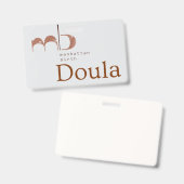 Badge de doula MB (Avant & arrière)