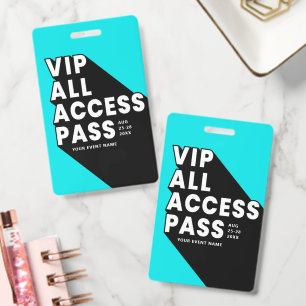 Badge de festival de musique VIP All Access Pass