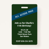 Badge de fête d'anniversaire du terrain de basebal (Dos)