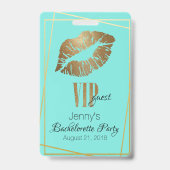 Badge de fête de Bachelorette avec empreinte de lè (Arrière)