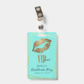 Badge de fête de Bachelorette avec empreinte de lè (Arrière avec clip)