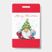 Badge de fête de Noël de gnome (Arrière)