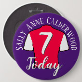 Badge de football d'anniversaire pour personnalise (Devant & derrière)