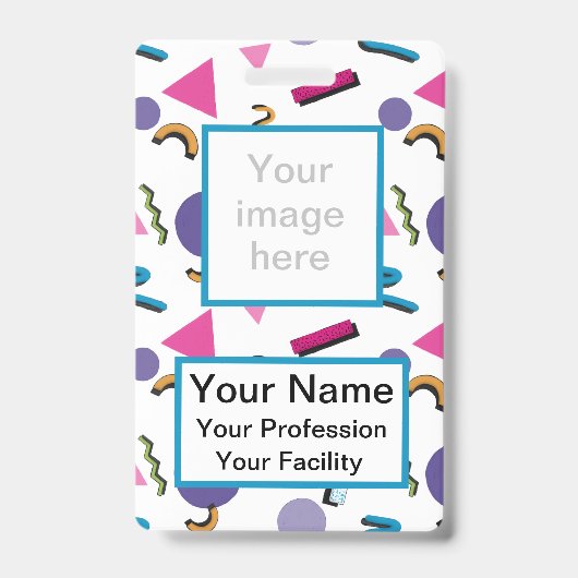 Badge de forme personnalisée des années 90 (Face)