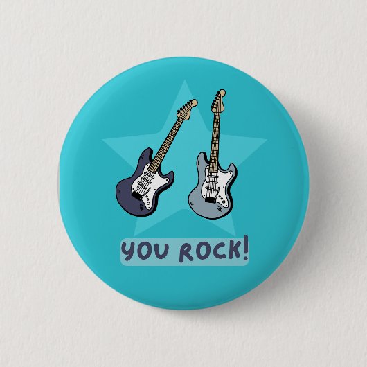 badge de guitare 'You rock ! ' (Devant)