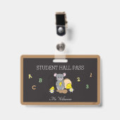 Badge de hall de souris de dessin animé mignon (Avant avec clip)