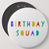 Badge de la brigade d'anniversaire pour les enfant (Devant & derrière)