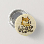 Badge de la broche de Dogecoin (Devant & derrière)