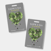 Badge de la carte de boisson de la Saint-Patrick (Avant & arrière)