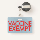 Badge de la carte d'exemption de vaccin (Back with Retractable)