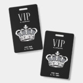 Badge de la Couronne VIP (Avant & arrière)
