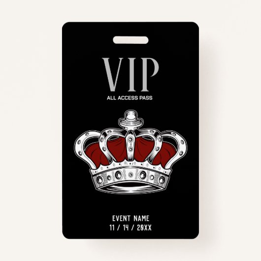 Badge de la Couronne VIP (Dos)