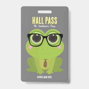 Badge de la passe de la baie Nerd de grenouille