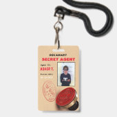 Badge de la société d'agent secret Spy Party (Avant avec lanière)