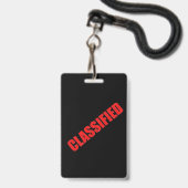 Badge de la société d'agent secret Spy Party (Arrière avec lanière)