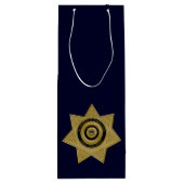 Badge de l'agent correctionnel, Sac cadeau or-bleu (Dos)