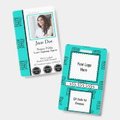 Badge de l'agent de signature de prêt public notai (Front & Back)