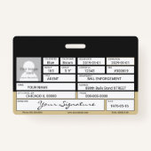 Badge de l'agent d'exécution de la caution (Dos)