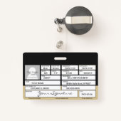 Badge de l'agent d'exécution de la caution (Back with Retractable)