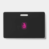 Badge de l'agent secret interactif - Noir/Rose (Arrière)