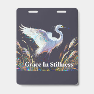 Badge de l'aigrette fantastique "Grâce dans la qui