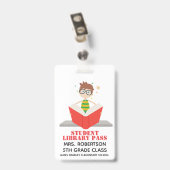 Badge de laissez-passer de la bibliothèque de Read (Arrière avec clip)