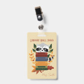 Badge de laissez-passer de la salle de bibliothèqu (Avant avec clip)
