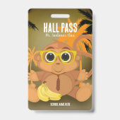 Badge de laissez-passer de singe intello (Arrière)