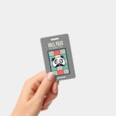 Badge de laissez-passer Mustache Panda (Manuel / portable)