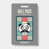 Badge de laissez-passer Mustache Panda (Arrière)