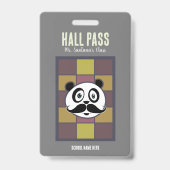 Badge de laissez-passer Mustache Panda (Arrière)