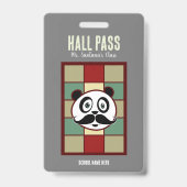 Badge de laissez-passer Mustache Panda Hall (Arrière)