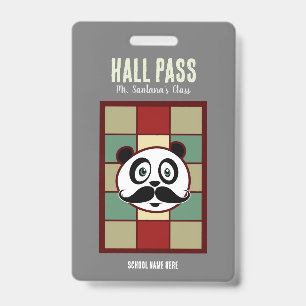 Badge de laissez-passer Mustache Panda Hall
