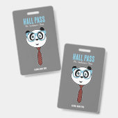 Badge de laissez-passer Panda Nerd Hall (Avant & arrière)