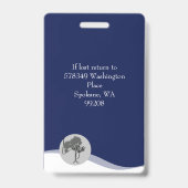 Badge de Lanière d'Identification Photo Médicale M (Arrière)