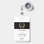 Badge de l'échelle de la justice d'or (Face avec clip rétractable)