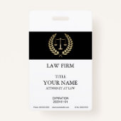 Badge de l'échelle de la justice d'or (Devant)