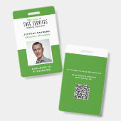 Badge de l'employé du service de l'arbre de photo (Avant & arrière)
