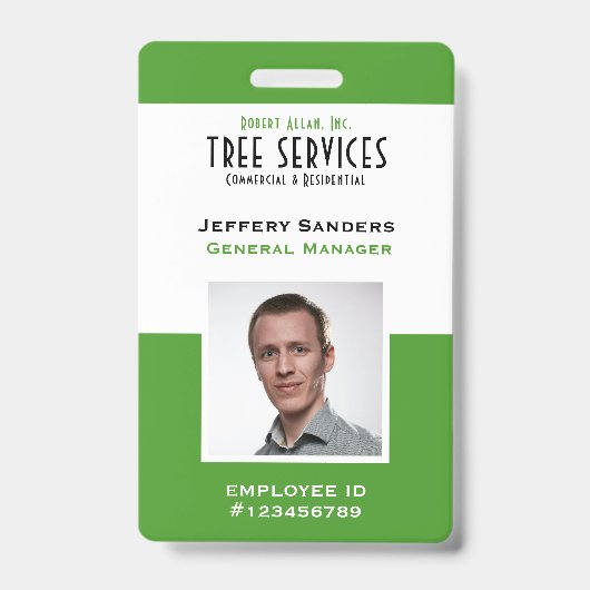 Badge de l'employé du service de l'arbre de photo (Avant)