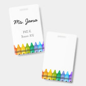 Badge de l'enseignant de garderie (Avant & arrière)