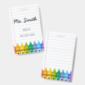 Badge de l'enseignant de garderie pré-K avec Crayo (Recto et verso)