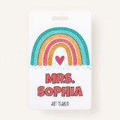 Badge de l'enseignant personnalisé Reel (Dos)