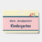 Badge de l'enseignant pour deux classes Badge pers (Arrière)