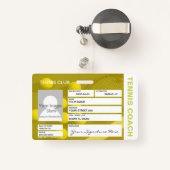 Badge de l'entraîneur de tennis (Back with Retractable)