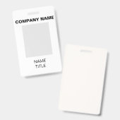 Badge de l'entreprise (Avant & arrière)