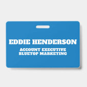 Badge de l'équipe bleue personnalisée nom de l'équ (Dos)