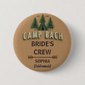 Badge de l'équipe de la mariée au camp Rustique | (Devant)
