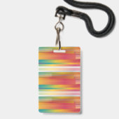 Badge de lignes colorées abstraites (Avant avec lanière)