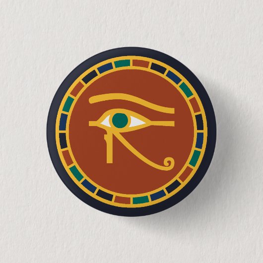 Badge de l'oeil de Horus aux couleurs de l'Egypte  (Devant)