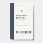 Badge de logo d'employé professionnel ID de sociét (Arrière)
